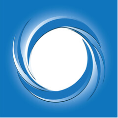 blue spin cicrcle logo template