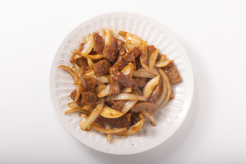 牛肉と玉ねぎのオイスター炒め
