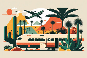 vector ilustração viagem de férias 