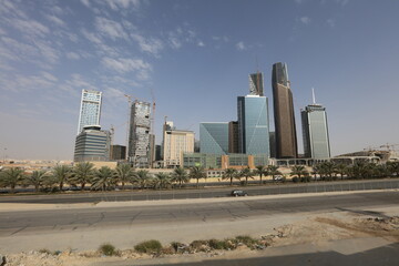 Fototapeta na wymiar King Abdullah Financial District, Riyadh, Saudi Arabia