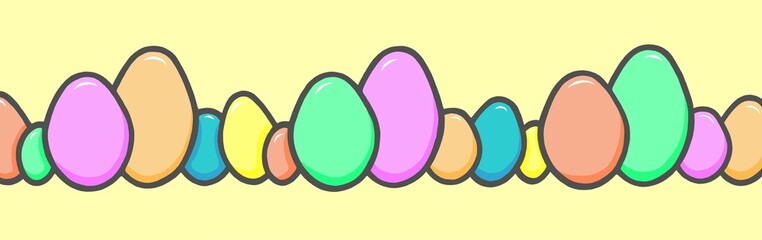 happy easter colored eggs pattern