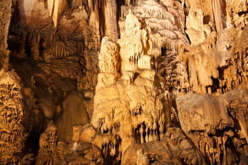 Rock formation in a cave photo