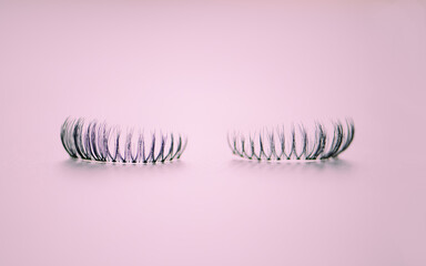 eyelashes black, pink background