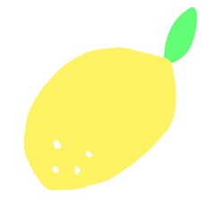 シンプルなレモンのイラスト
