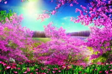 Naklejka premium Spring background