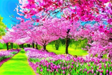 Naklejka premium Spring background