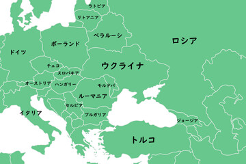 ウクライナとロシアとその周辺国の地図
