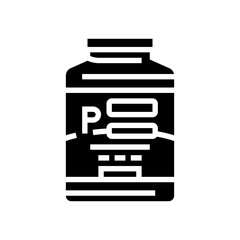 whey protein milk product dairy glyph icon vector illustration