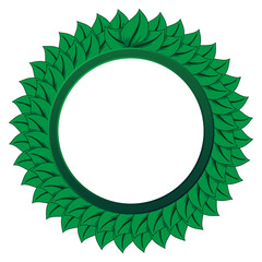 flower green circle logo template