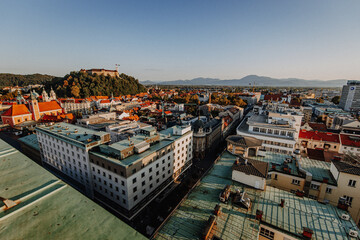 Fototapeta na wymiar Slowenien - Ausblick über Ljubljana