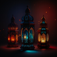 lanterns for ramadan generative ai