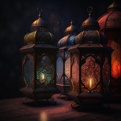 lanterns for ramadan generative ai