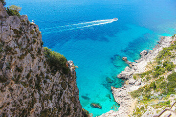 Fototapeta na wymiar Beautiful Seascape View In Capri, Italy