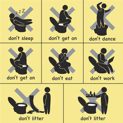 Bad manners in the restroom2–トイレでの禁止事項2-