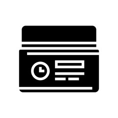 anti aging cream product glyph icon vector illustration