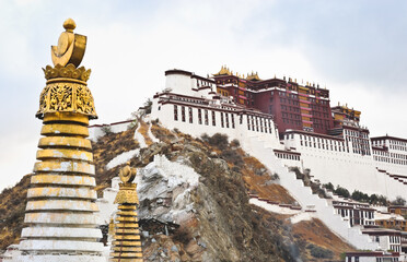     landmark of the famous Potala Palace in Lhasa, Tibet
