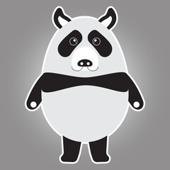 Funny child panda vector image And illustration