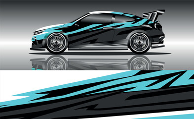 Car wrap design. Livery design for racing car.