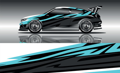 Obraz premium Car wrap design. Livery design for racing car.