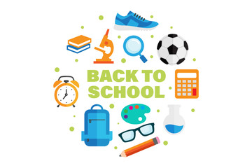 Back to school vector design illustration