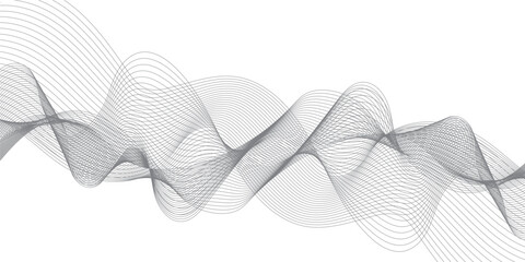 Abstract wave blend lines on white background. Design for banner, wallpaper, background and many more.