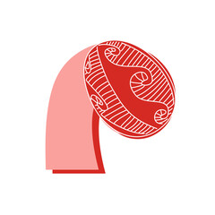 Ethnic Easter alphabet. Unusual decorative letter. Drawn a traditional Ukrainian pattern with lines. Typographic font for holiday decoration