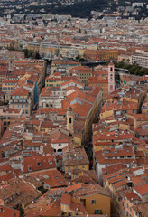 Fototapeta na wymiar Vertical cityscape of Nice, France
