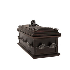 3d rendering dark fantasy skull vampire coffin