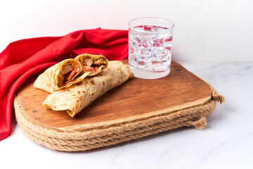Chicken fajita wrap sandwich, healthy fast food