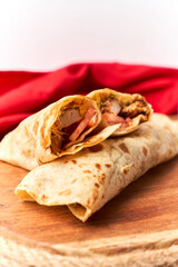 Chicken fajita wrap sandwich, healthy fast food