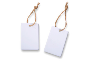 Blank Price Tag Isolated on white background clipping path