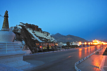 andmark of the famous Potala Palace in Lhasa, Tibet