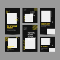 Hype style for social media post templates