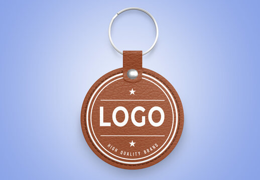 Leather Keychain Mockup