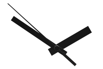 Clock black arrows cut out