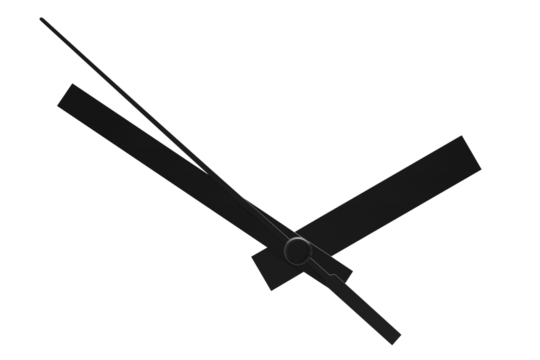 Clock black arrows cut out