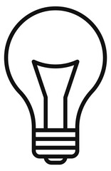 Lightbulb line icon. Idea symbol. Lamp sign