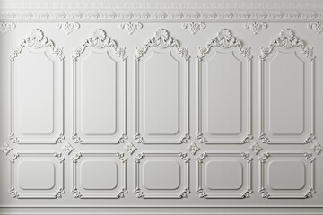 Classic wall with vintage beech wood panels