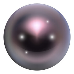 Precious round gem. Shiny orb. Sea pearl