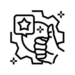 show competence line icon vector illustration