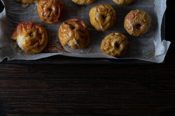 healthy food dessert baked apples