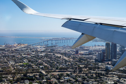 View Of The City From The Plane, San Diego