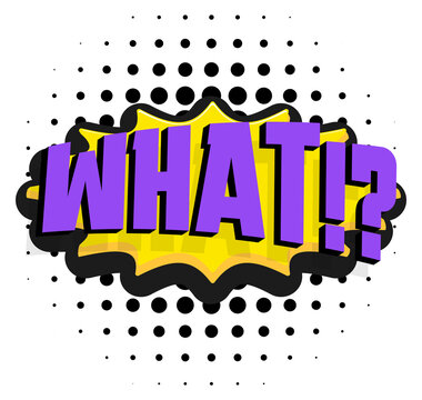 What text comic bubble in retro cartoon effect