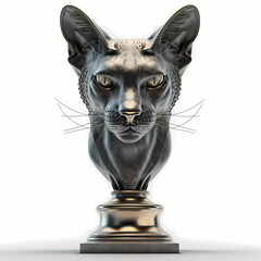 Trophy for cat competition. Generative AI