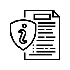 information document line icon vector illustration