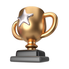 Success Trophy 3D Illustration Icon
