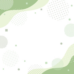 緑の幾何学模様のスクエアフレーム