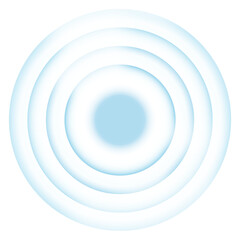 Blue concentric circles. Sonar waves. Signal source - obrazy, fototapety, plakaty