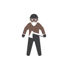 illustration of lumberjack, vector art.