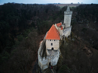 Kokorin Castle. Gothic castle is located in the Village Kokorin, Protected landscape area, in Czech Republic